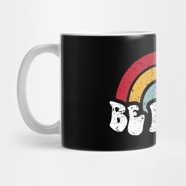 Be Kind Vintage Rainbow Peace Hippie by A Comic Wizard